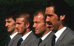 Tony Adams, David Beckham, Alan Shearer, David Seaman, England Duty
