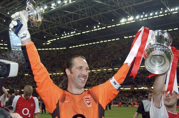 Arsenal Captain David Seaman, Thierry Henry, Freddie Lundberg