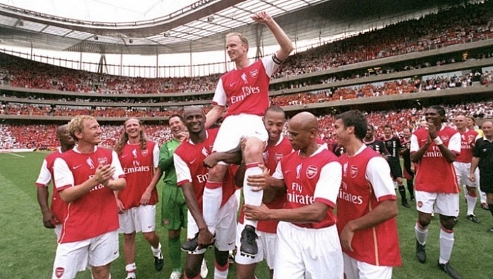 David Seaman, Patrick Viera, Thierry Henry,  Dennis Bergkamp, Ian Wright, Ray Parlour